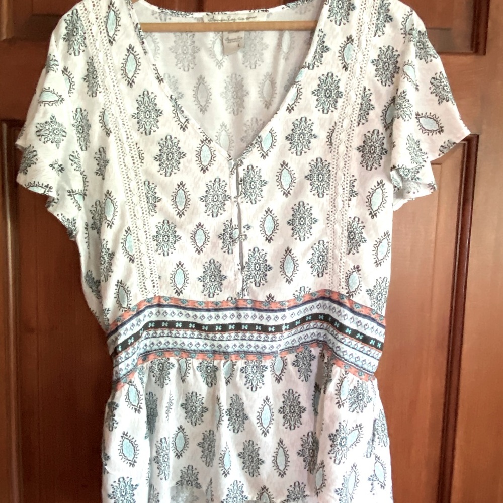 White printed blouse